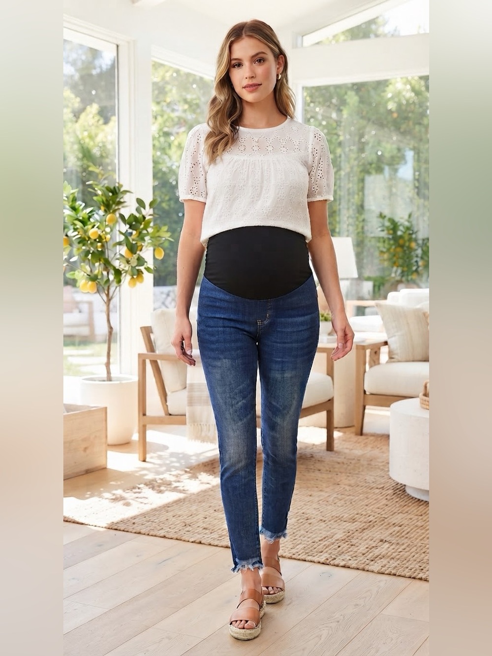 Blue Denim Maternity Jeans
